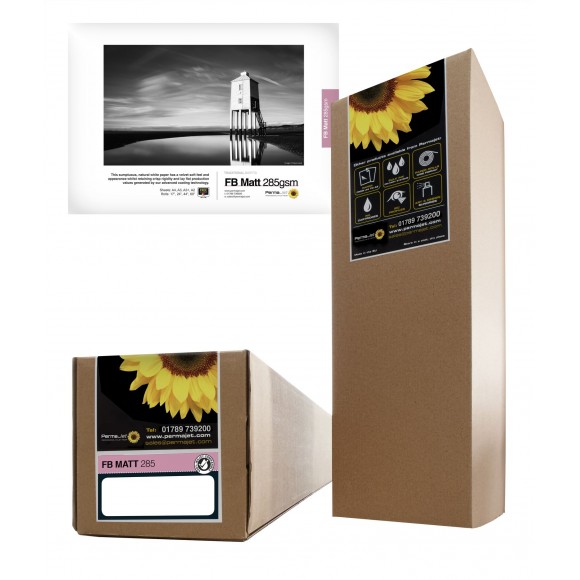 PermaJet Fibre Base Matt 285gsm 24 Inch x 15M Inkjet Paper PJ20667